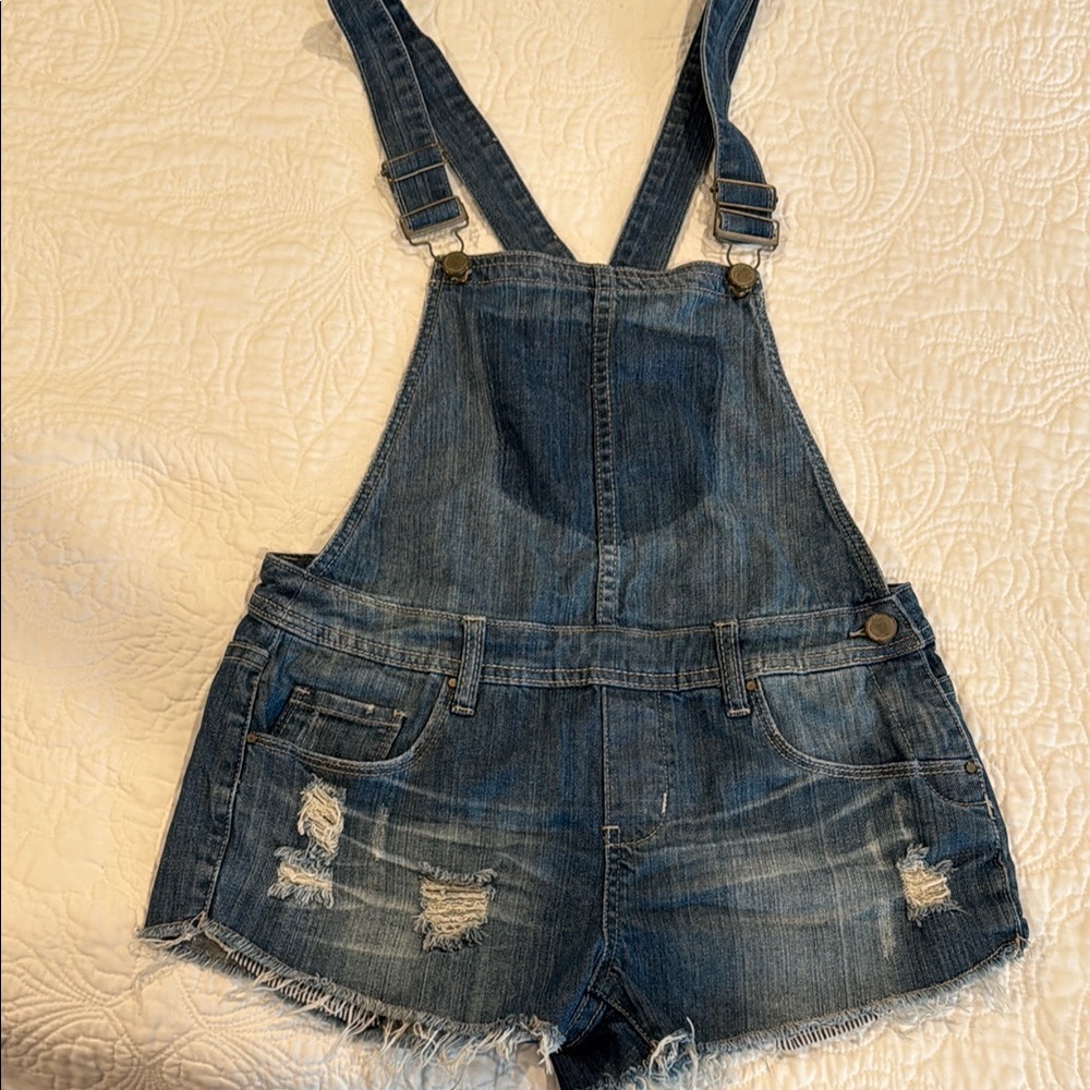 Denim Overall Shorts
